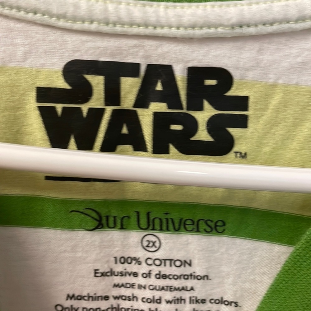 NWOT Star Wars Our Universe short sleeved shirt. Character Grogu. Size 2X. - Picture 12 of 14